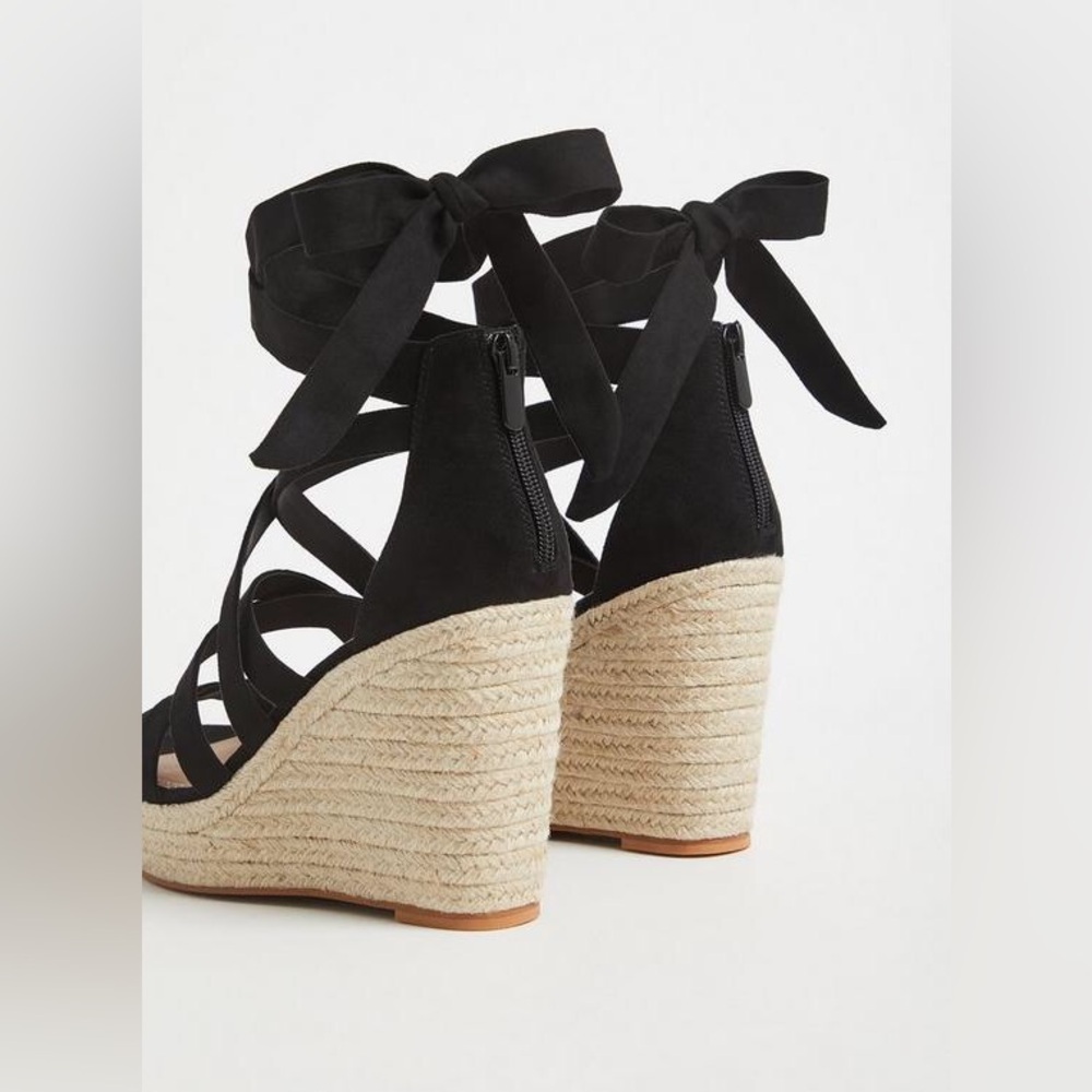 Torrid Black Strappy Wedge Sandals - Picture 3 of 16
